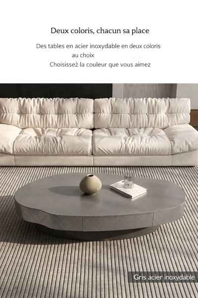 Table basse gigogne ronde et organique au design luxe