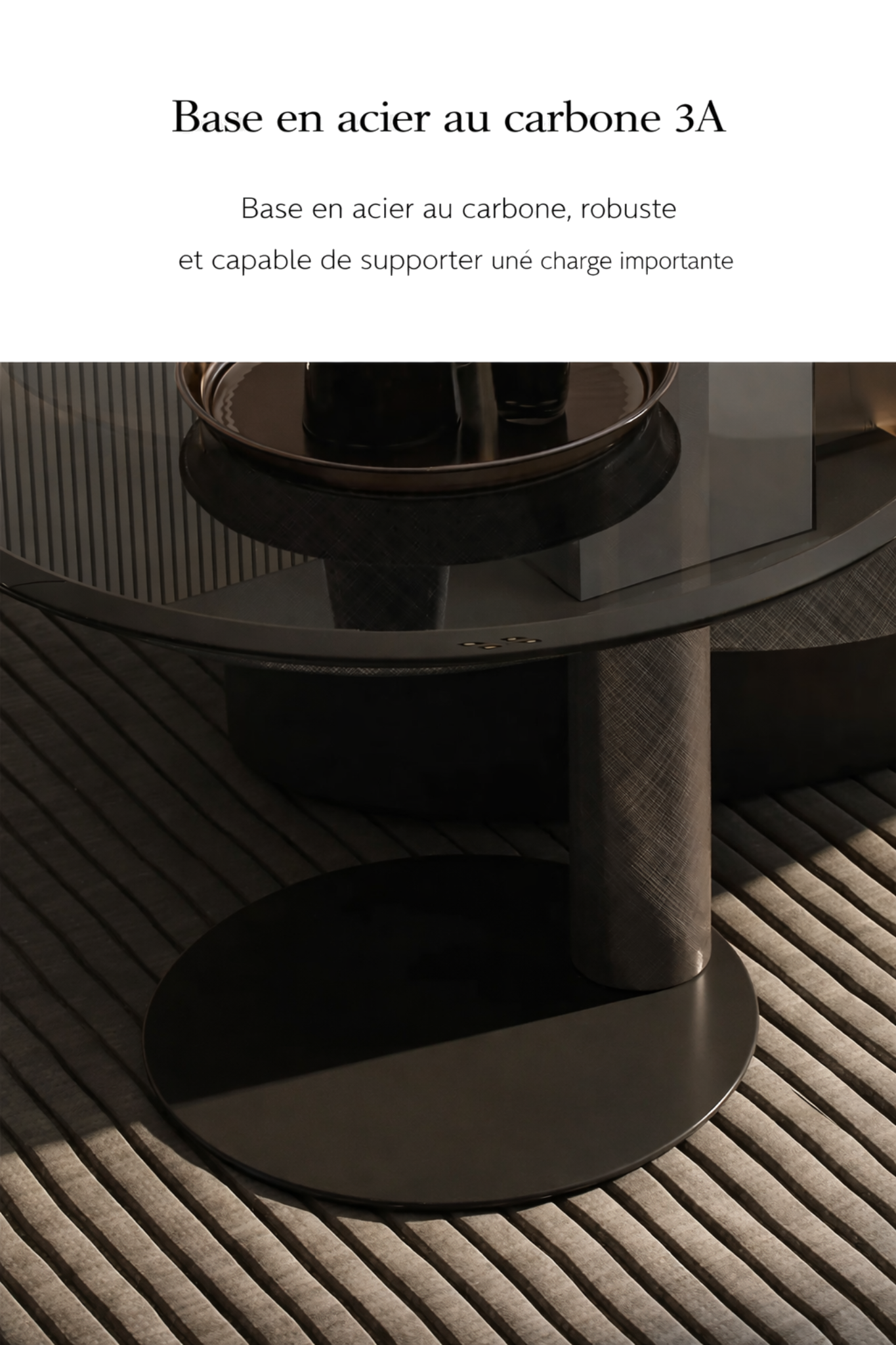 Table basse gigogne ronde et organique au design luxe