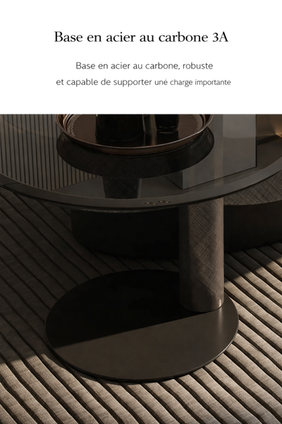 Table basse gigogne ronde et organique au design luxe