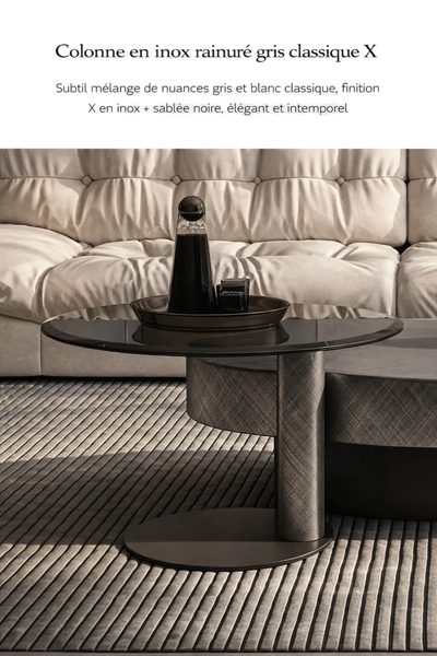 Table basse gigogne ronde et organique au design luxe