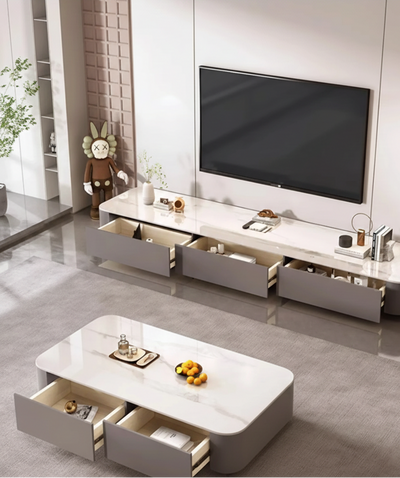 Table basse design italien rectangulaire en céramique