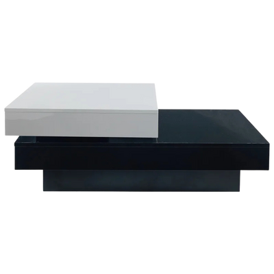 Table basse pivotante moderne à double plateau