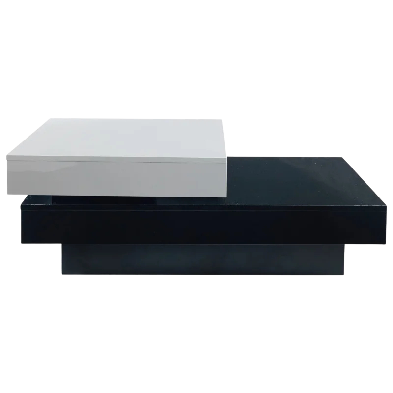 Table basse pivotante moderne à double plateau