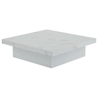 Table basse carrée avec tiroirs et plateau coulissant