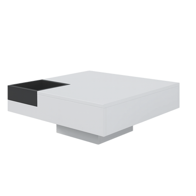 Table basse carrée avec LED et rangement amovible