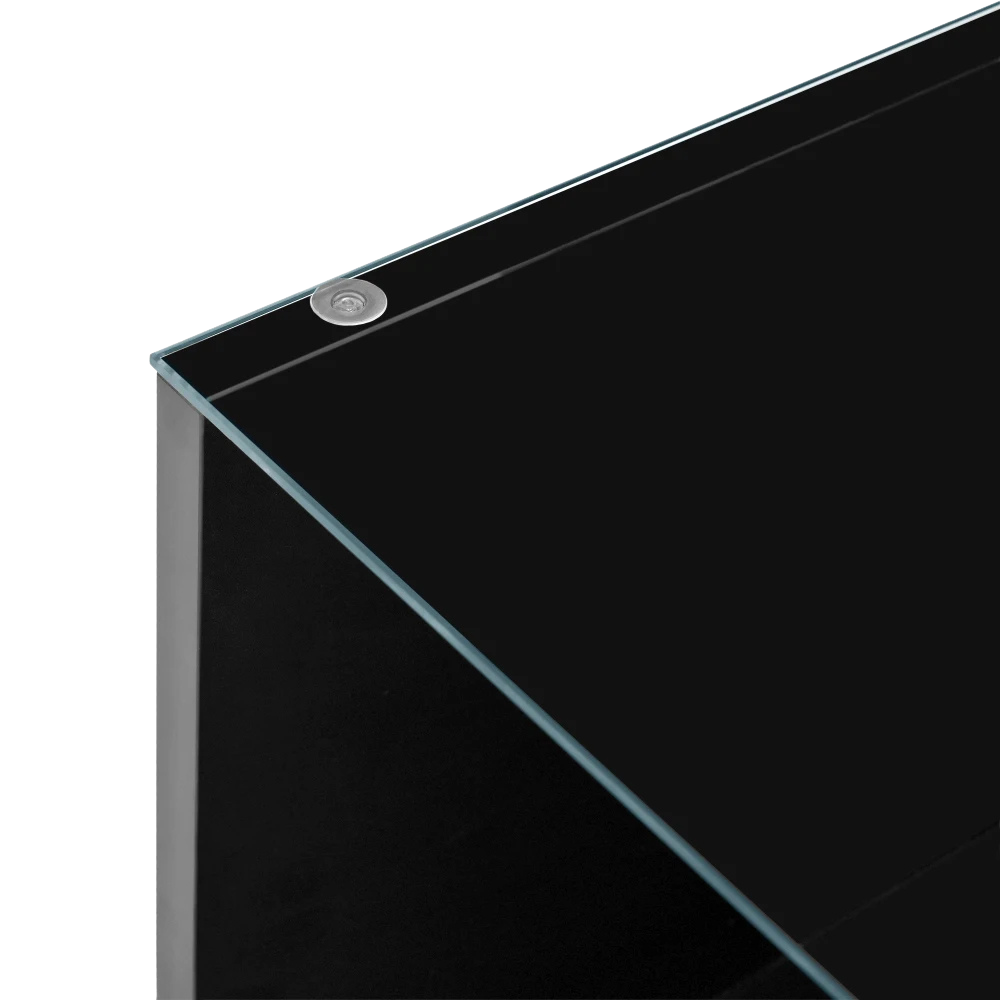 Table basse moderne en verre avec LED et rangements